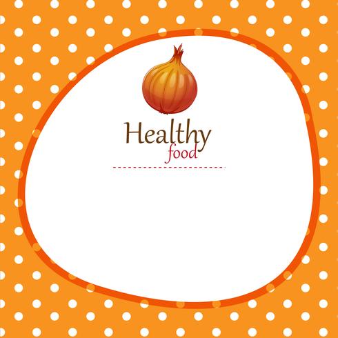 Border design with onion  vector