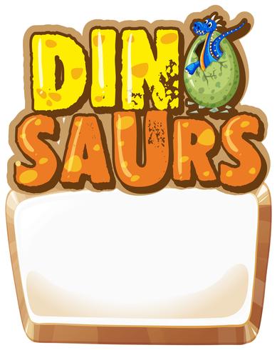 Border template with dinosaur egg vector