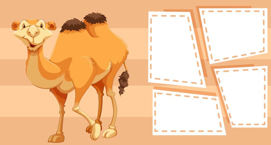 camel on border frame vector