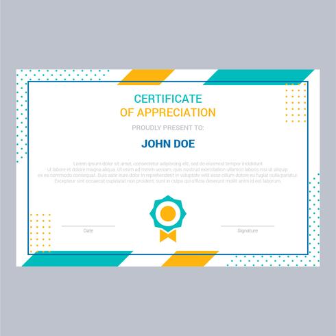 certificate template vector