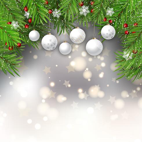 Christmas baubles background  vector