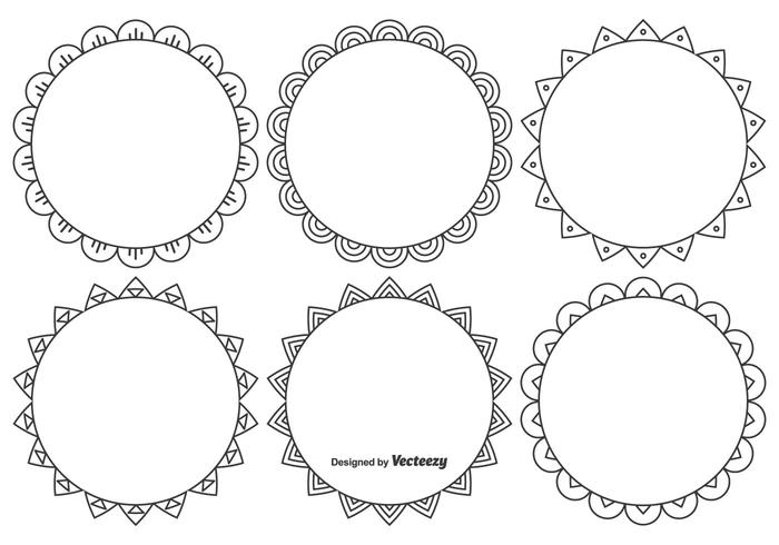 Cute Decorative Frame Set vector