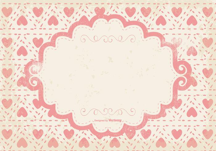 Cute Pink Hearts Grunge Background vector