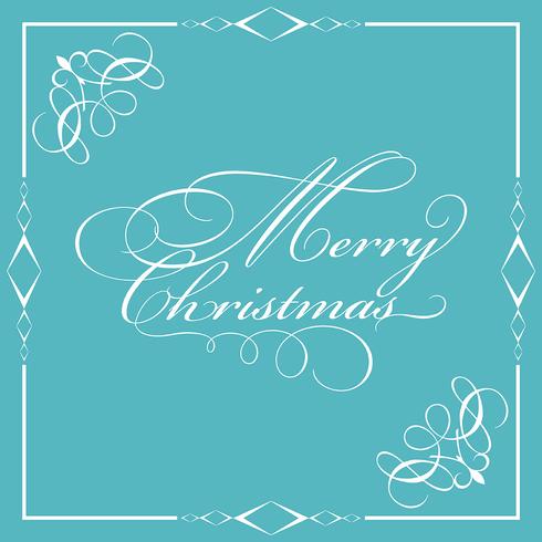Decorative Merry Christmas wording vector