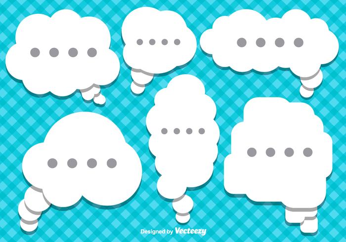 Vector Flat Style Speech Bubbles