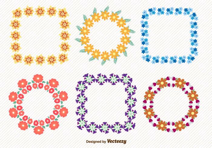 Floral Spring Wreaths vector