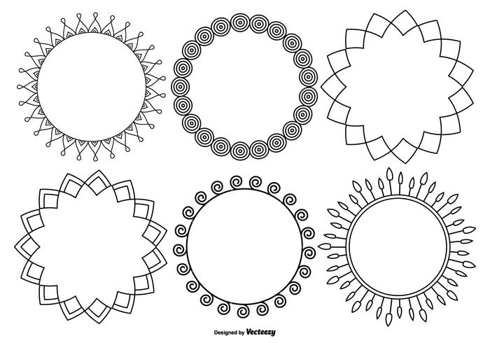 Funky Decorative Frame Collection vector