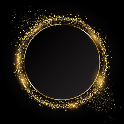 Glittery circle background ideal for festive celebration vector