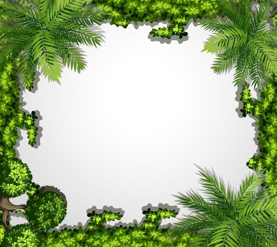 Green nature border frame vector