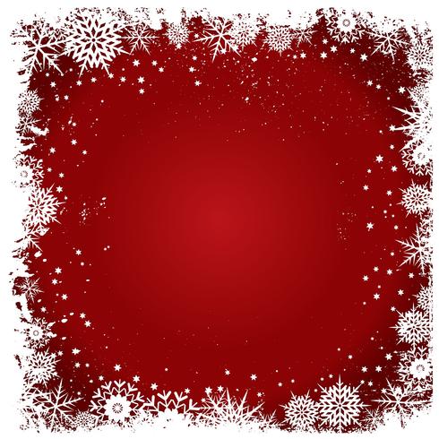 Grunge christmas snowflakes background vector