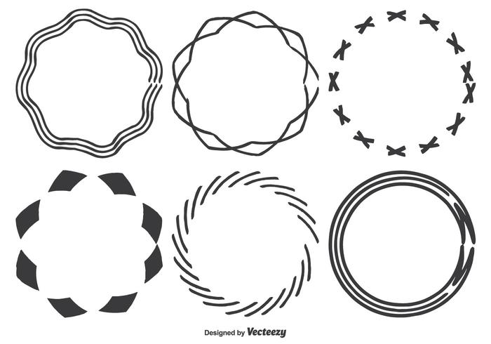 Hand Drawn Frame Shapes vector