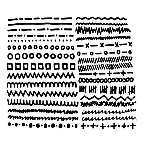 Hand drawn ink sketch line vector