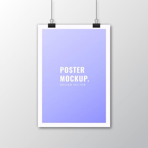 Hanging Poster Mockup vector