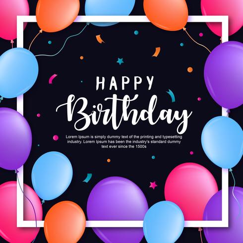 Happy Birthday Card  vector