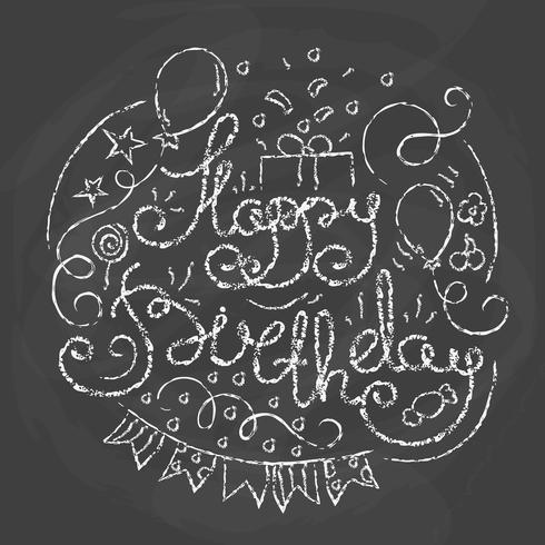 Happy Birthday Typographics Design. vector