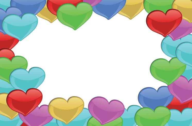 Heart-designed border vector