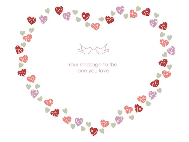 Heart-shaped frame for Valentine’s Day, etc. vector