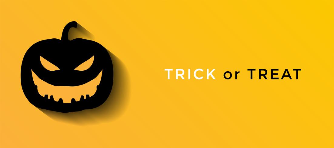 Vector Illustration of halloween on yellow background. 