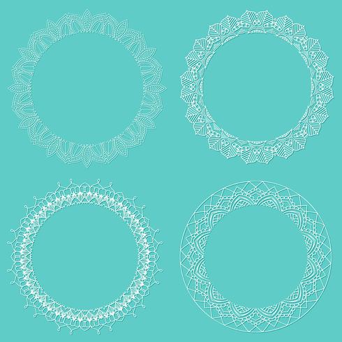 Lace style borders vector