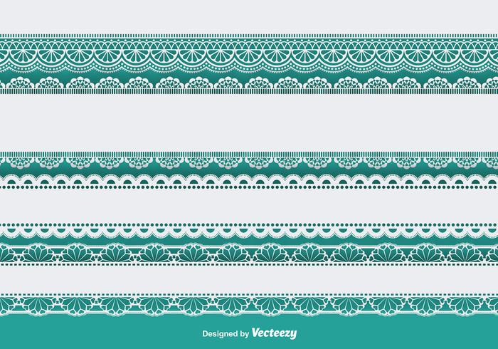 Lace trims set vector