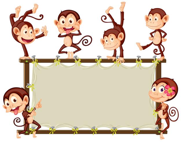 Monkey Banner vector