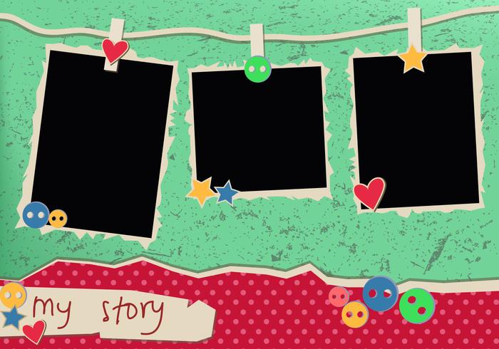 My Story Vintage Polaroid Frames vector