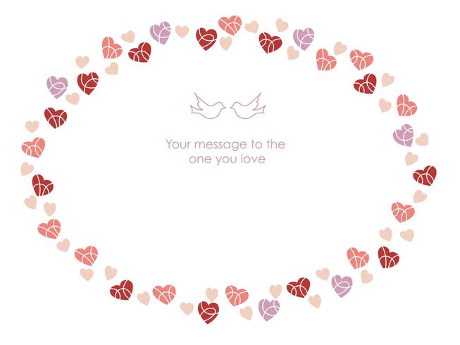 Oval frame for Valentine’s Day, etc. vector