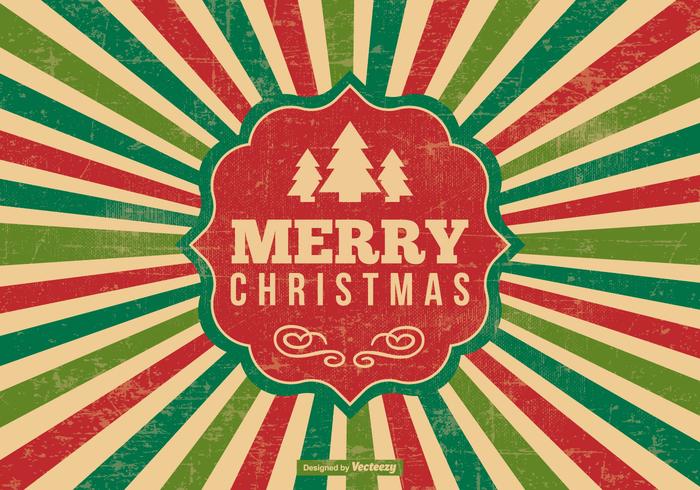 Retro Style Christmas Illustration vector