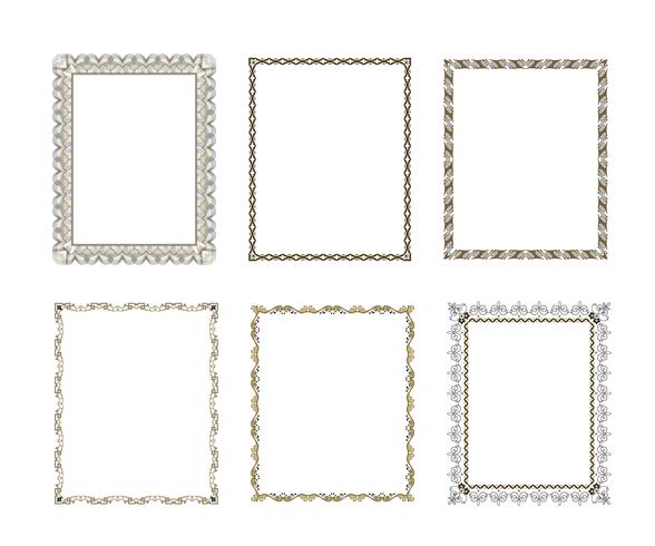 Set luxury decorative frame vector