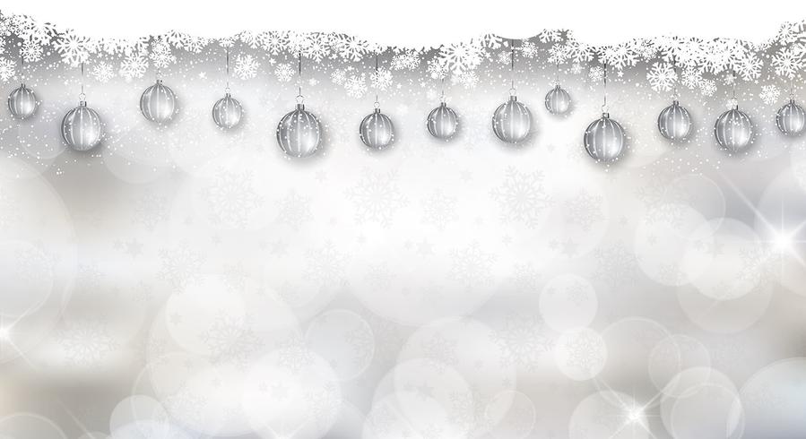 Silver Christmas background  vector