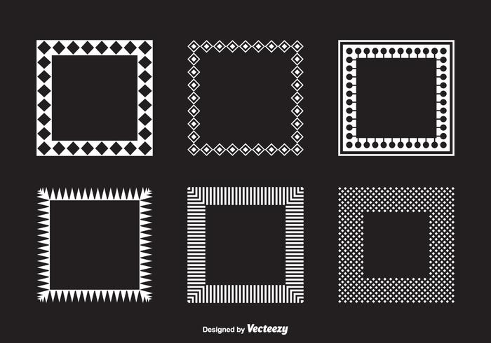 Vector Square Geometric Funky Frames