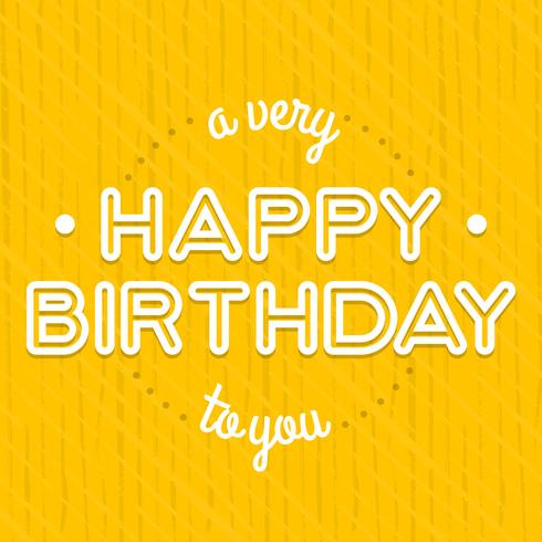 Vintage Birthday Card Lettering Design Template vector