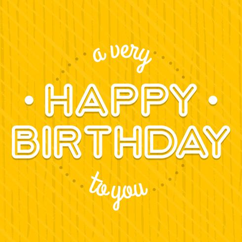 Vintage Birthday Card Lettering Design Template vector