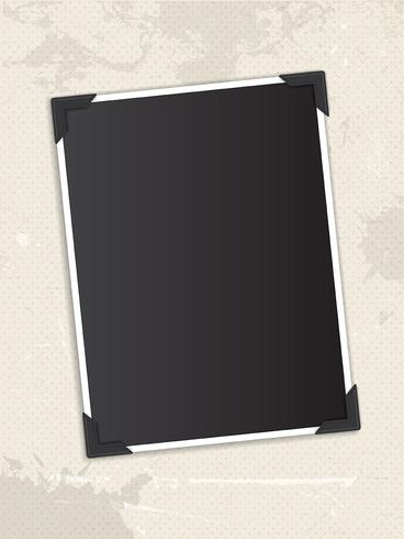 Vintage photo frame background vector