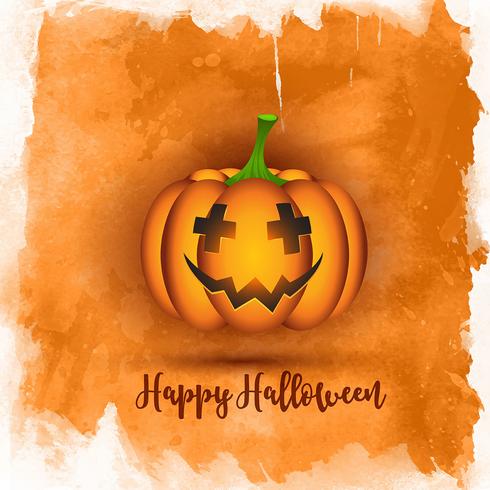Watercolor Halloween background  vector