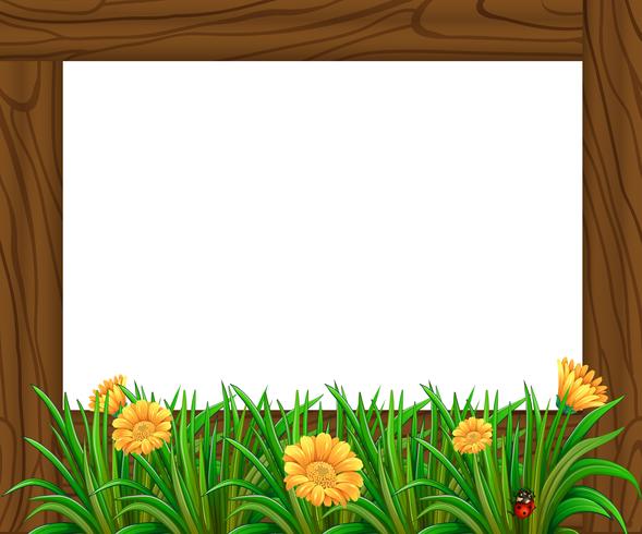 Wooden frame vector