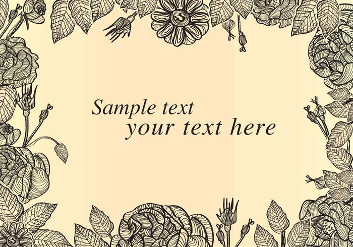 Vintage Flowers Frame Garden vector