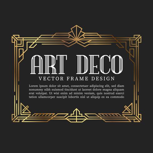 Vintage frame art deco style. vector illustration