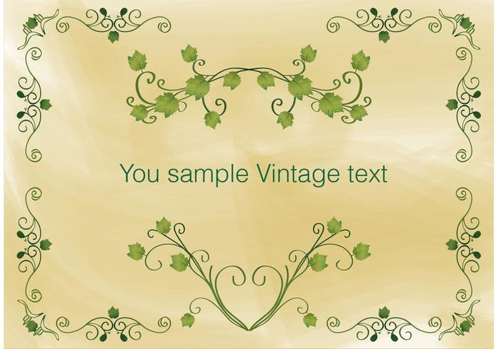 Vintage Ivy Frame Vector