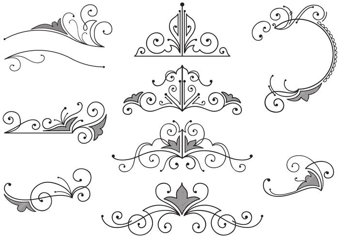 Vintage Ornaments Vectors