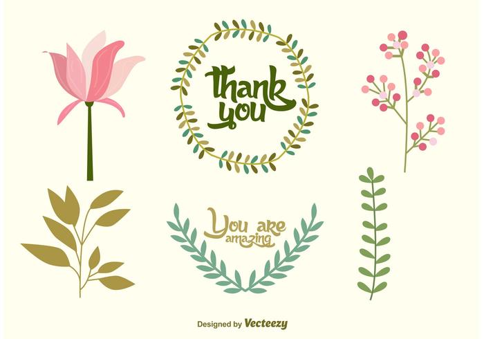 Wedding Floral Vector Decorations